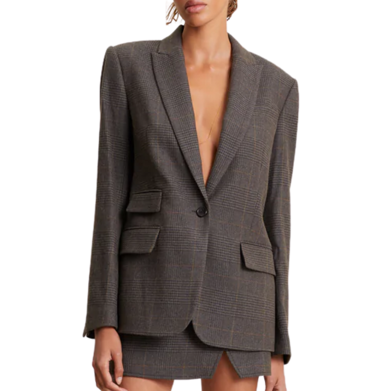 A.L.C. Mavis Tailored Jacket in Charcoal Multi in Vermont